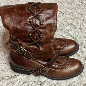 Anthropologie Schuler & Sons Philadelphia Leather Brown Tall Equestrian Boots